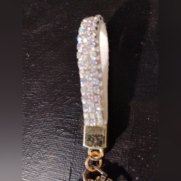 Iridescent Rhinestone Handle Keychain - Picture 3 of 3